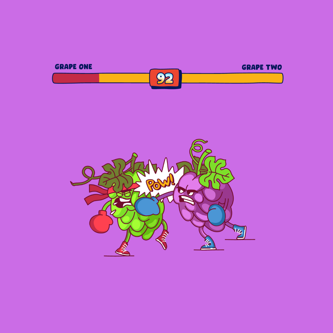 Grapes Fight Graphic Tee! FOOD FIGHT FAVES! T-Shirt Food Fighter Tees