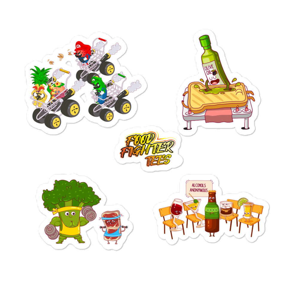 Shop Season 2 Stickers Graphic Tee in US | Food Fighter Tees